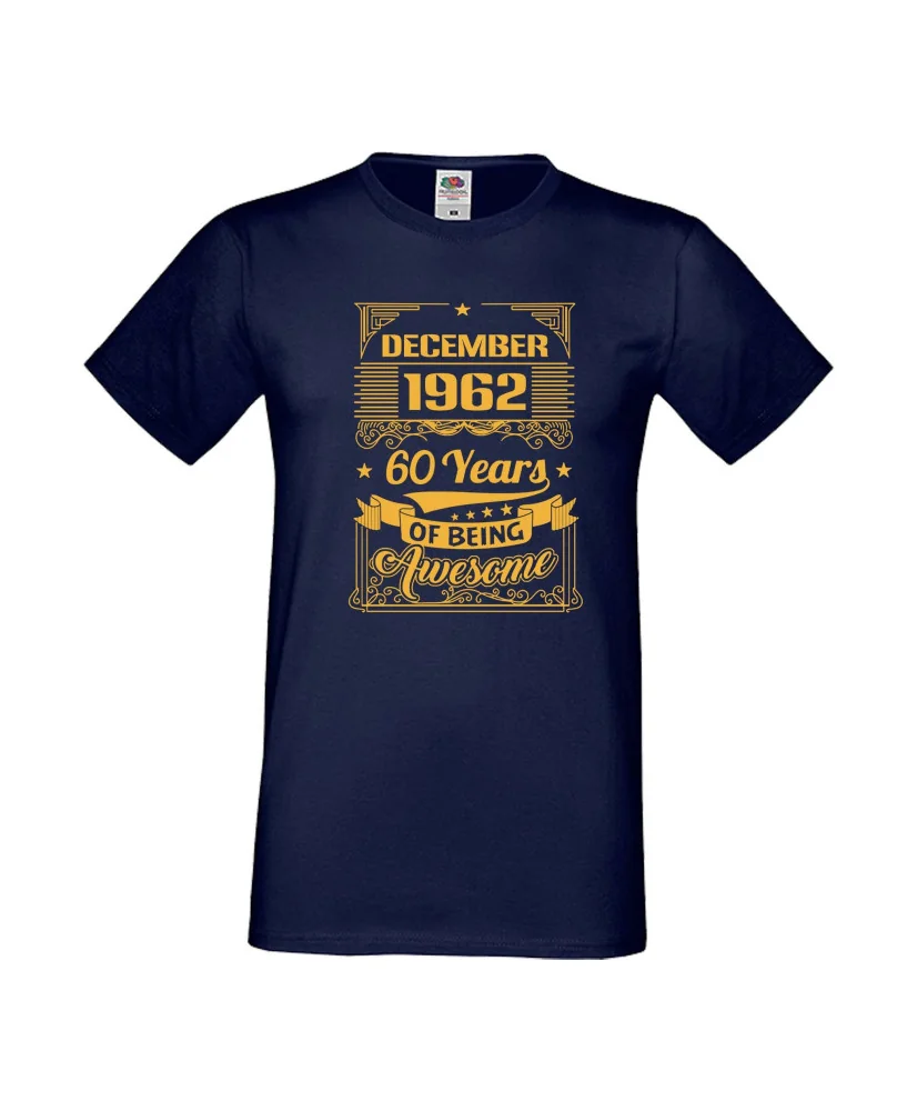 Мъжка тениска DECEMBER 1962 60 YEARS OF BEING AWESOME 2 Мъжка тениска DECEMBER 1962 60 YEARS OF BEING AWESOME 2