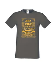 Мъжка тениска JULY 1962 60 YEARS OF BEING AWESOME 2