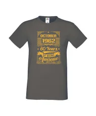 Мъжка тениска OCTOBER 1962 60 YEARS OF BEING AWESOME 2