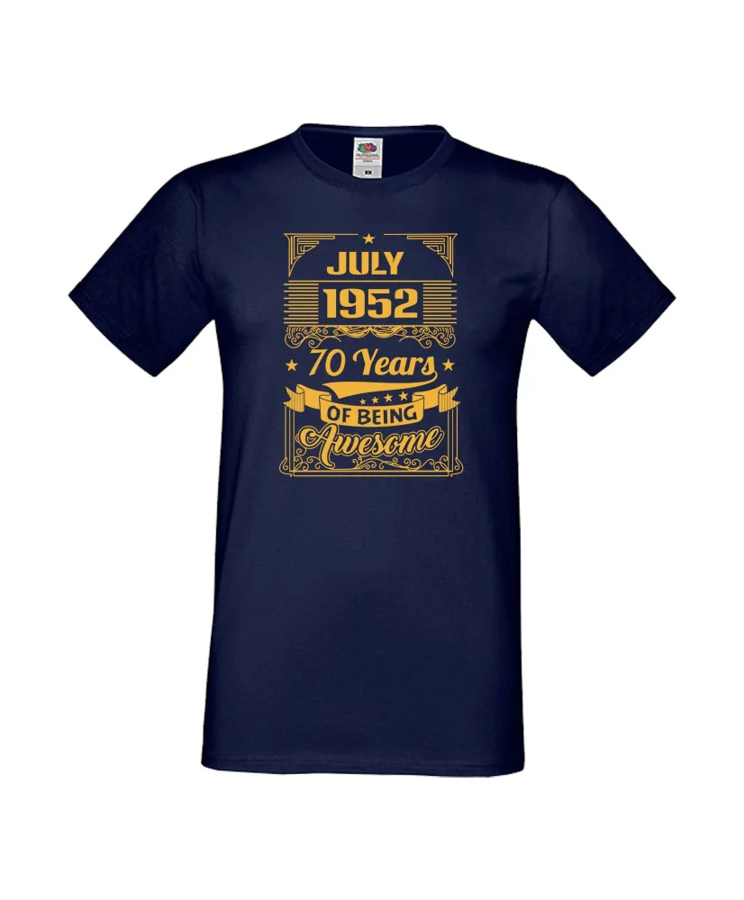 Мъжка тениска JULY 1952 70 YEARS OF BEING AWESOME 2
