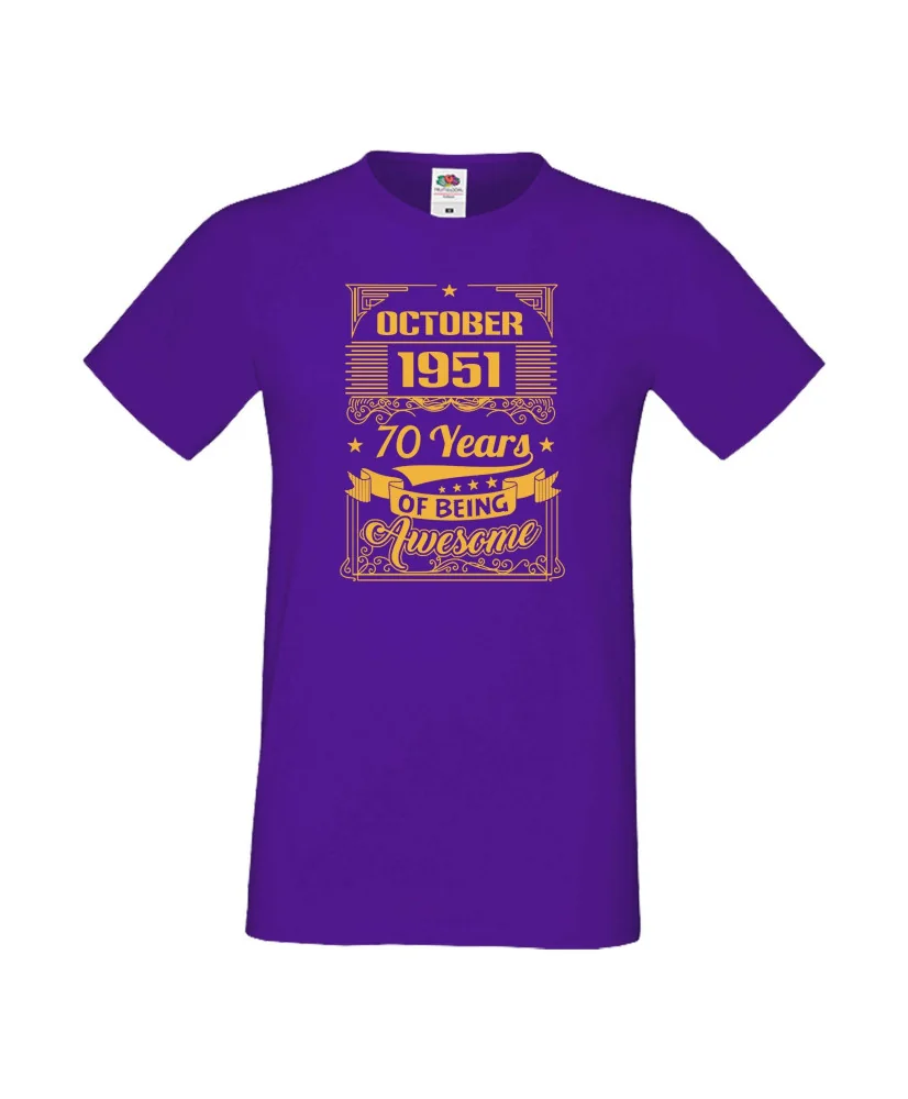 Мъжка тениска OCTOMBER 1952 70 YEARS OF BEING AWESOME 2 Мъжка тениска OCTOMBER 1952 70 YEARS OF BEING AWESOME 2