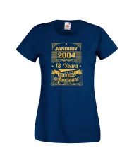 Дамска тениска JANUARY 2003 18 YEARS OF BEING AWESOME