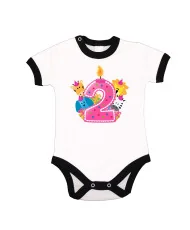 Бебешко боди Second Birthday candle Animals