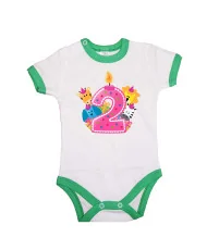 Бебешко боди Second Birthday candle Animals