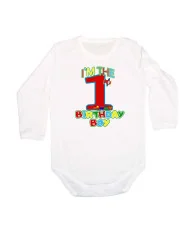 Бебешко боди I am the birthday boy 1 train and plane