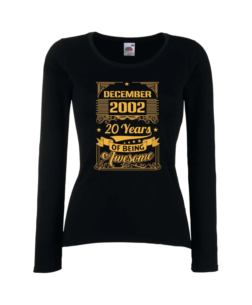 Дамска тениска DECEMBER 2002 20 YEARS OF BEING AWESOME Дамска тениска DECEMBER 2002 20 YEARS OF BEING AWESOME