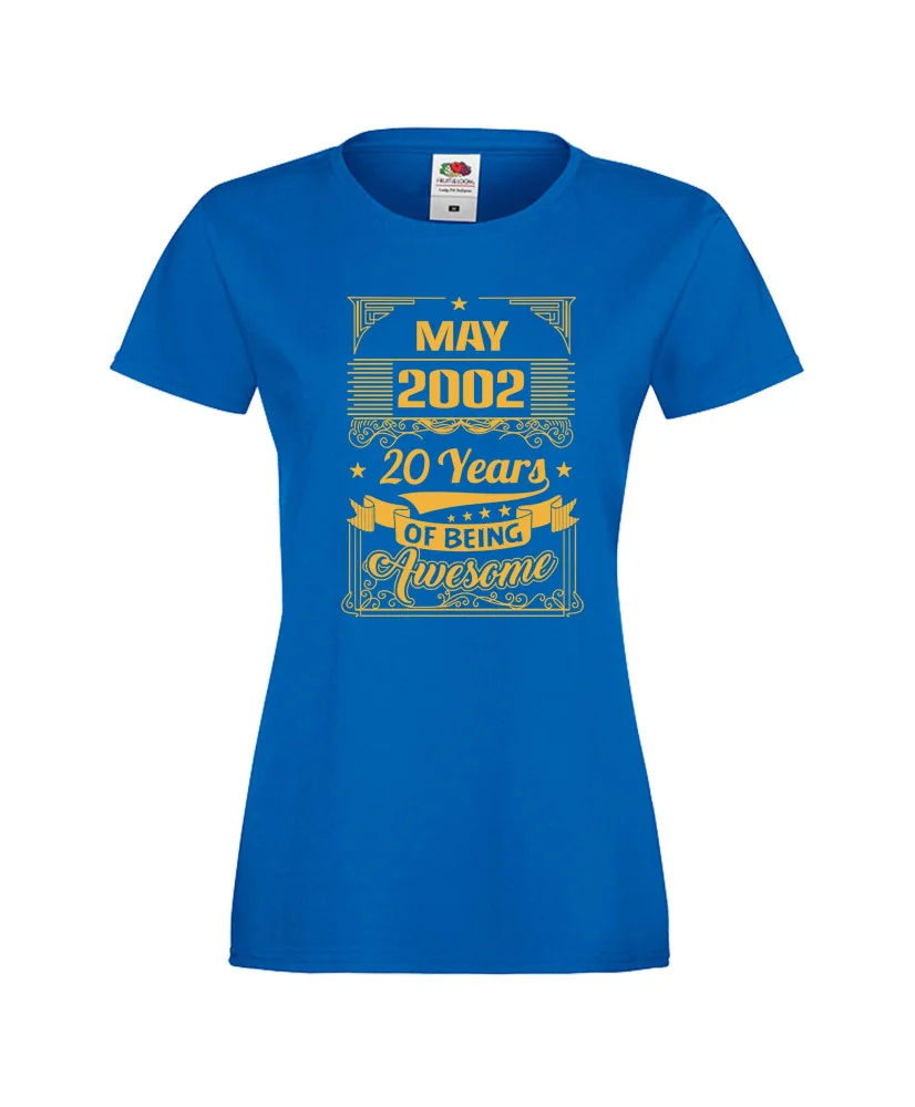 Дамска тениска MAY 2002 20 YEARS OF BEING AWESOME Дамска тениска MAY 2002 20 YEARS OF BEING AWESOME