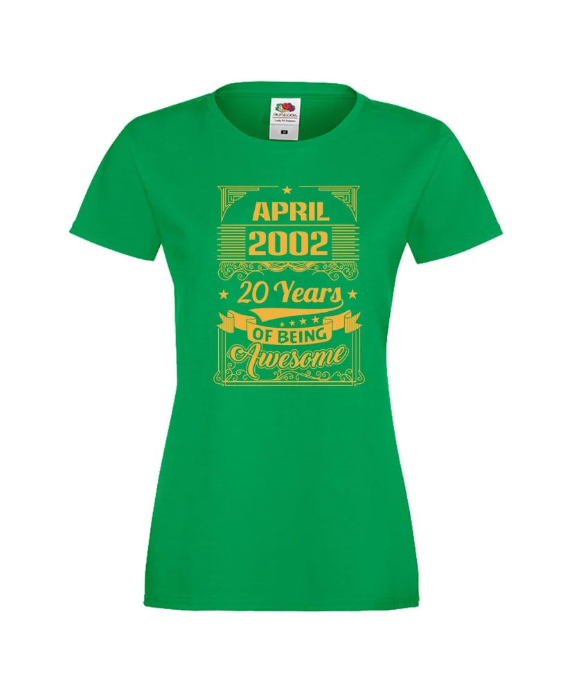 Дамска тениска APRIL 2002 20 YEARS OF BEING AWESOME Дамска тениска APRIL 2002 20 YEARS OF BEING AWESOME