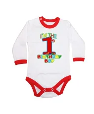 Бебешко боди I am the birthday boy 1 train and plane