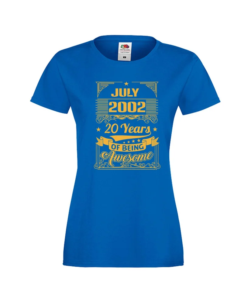 Дамска тениска JULY 2002 20 YEARS OF BEING AWESOME Дамска тениска JULY 2002 20 YEARS OF BEING AWESOME