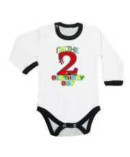 Бебешко боди I am the birthday boy 2 train and plane