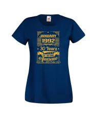 Дамска тениска JANUARY 1992 30 YEARS OF BEING AWESOME 2