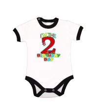 Бебешко боди I am the birthday boy 2 train and plane