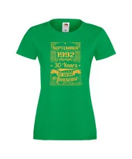 Дамска тениска SEPTEMBER 1992 30 YEARS OF BEING AWESOME 2
