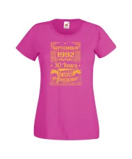 Дамска тениска SEPTEMBER 1992 30 YEARS OF BEING AWESOME 2