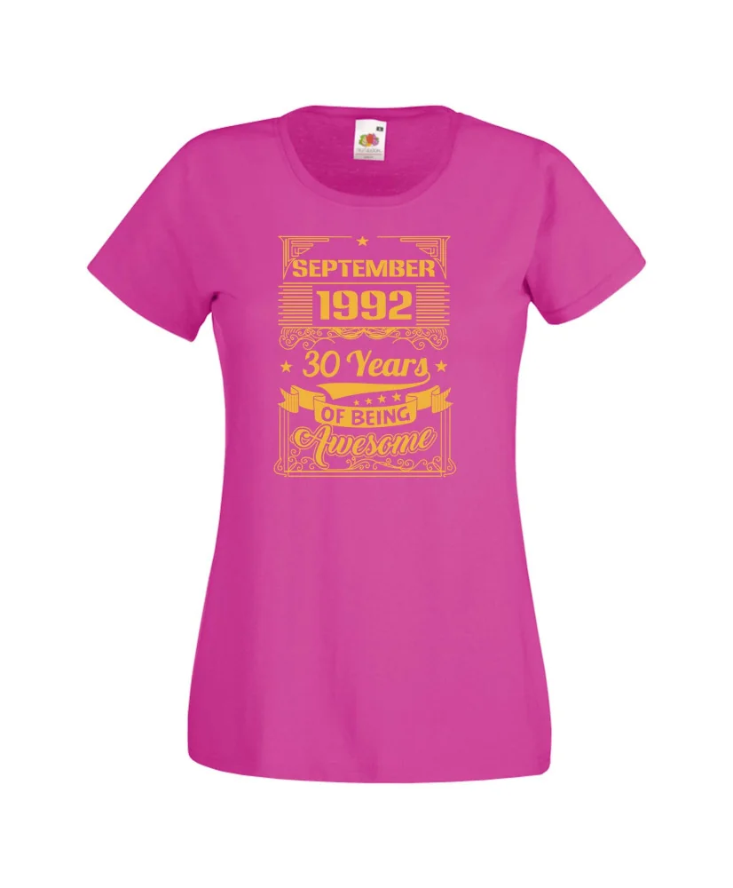 Дамска тениска SEPTEMBER 1992 30 YEARS OF BEING AWESOME 2 Дамска тениска SEPTEMBER 1992 30 YEARS OF BEING AWESOME 2