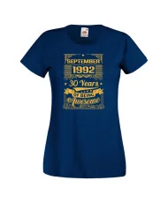 Дамска тениска SEPTEMBER 1992 30 YEARS OF BEING AWESOME 2