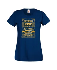 Дамска тениска OCTOBER 1992 30 YEARS OF BEING AWESOME 2