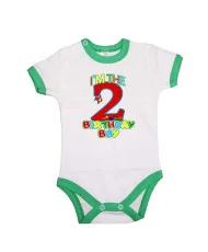 Бебешко боди I am the birthday boy 2 train and plane