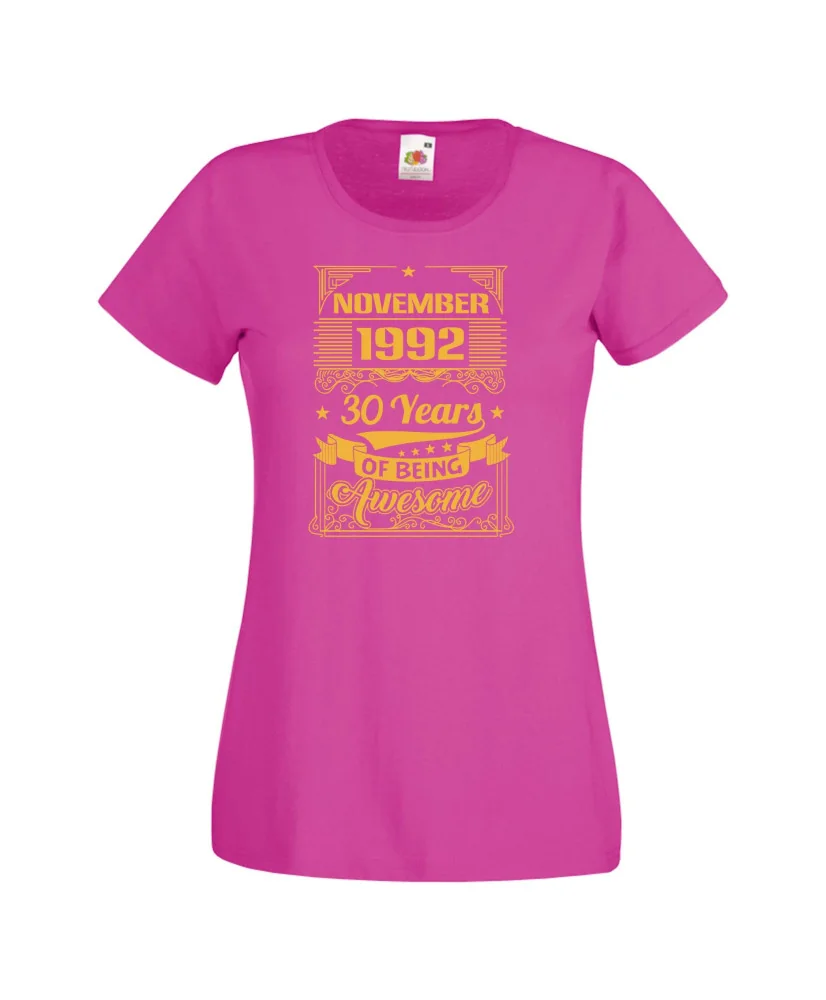 Дамска тениска NOVEMBER 1992 30 YEARS OF BEING AWESOME 2 Дамска тениска NOVEMBER 1992 30 YEARS OF BEING AWESOME 2