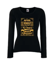 Дамска тениска  APRIL 1982 40 YEARS OF BEING AWESOME