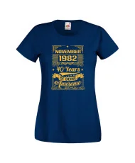 Дамска тениска NOVEMBER 1982 40 YEARS OF BEING AWESOME 2
