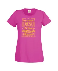 Дамска тениска SEPTEMBER 1972 50 YEARS OF BEING AWESOME 2