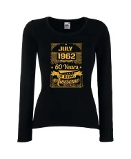 Дамска тениска JULY 1962 60 YEARS OF BEING AWESOME