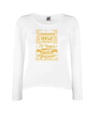Дамска тениска FEBRUARY 1952 70 YEARS OF BEING AWESOME