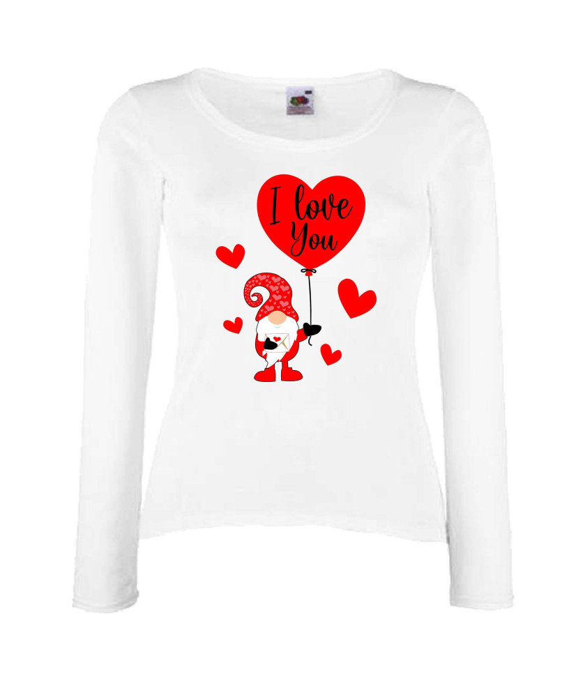 Дамска тениска Свети Валентин I Love You Дамска тениска Свети Валентин I Love You