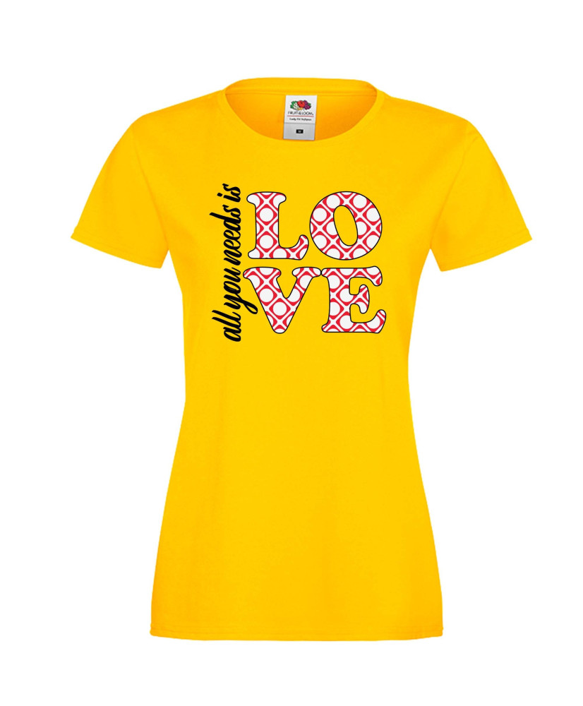 Дамска тениска Свети Валентин All You Need Is Love Дамска тениска Свети Валентин All You Need Is Love