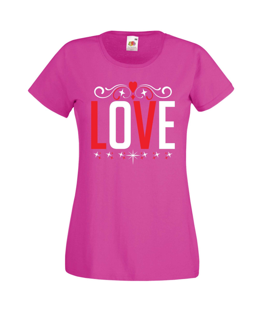 Дамска тениска Свети Валентин Love 3