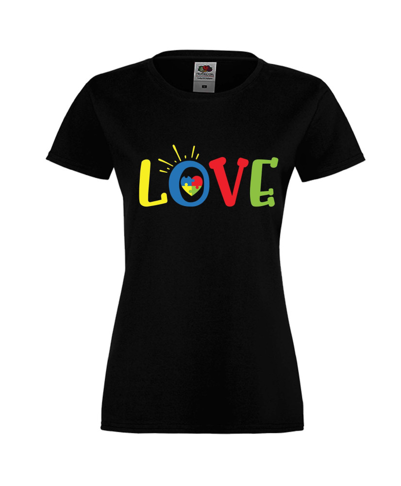 Дамска тениска Свети Валентин Love Autism Дамска тениска Свети Валентин Love Autism