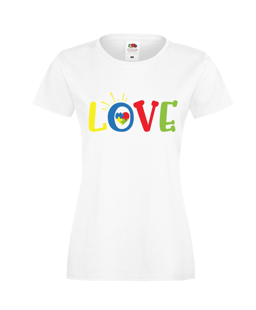 Дамска тениска Свети Валентин Love Autism Дамска тениска Свети Валентин Love Autism