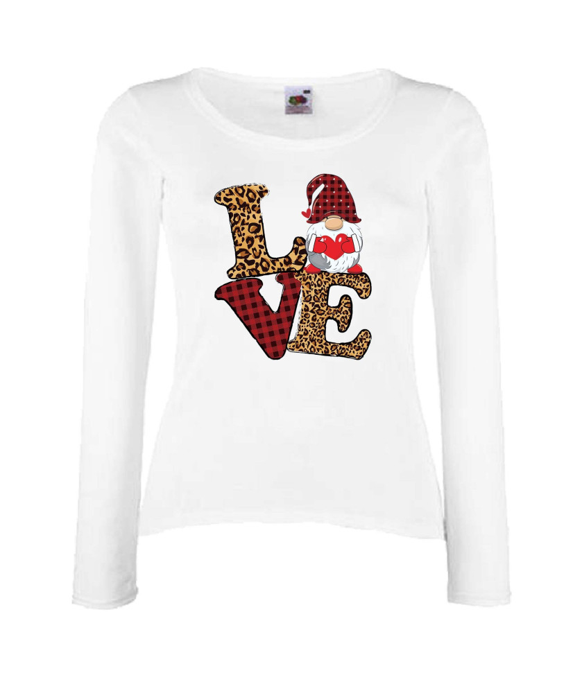Дамска тениска Свети Валентин Love Gnome Valentine's 1 Дамска тениска Свети Валентин Love Gnome Valentine's 1