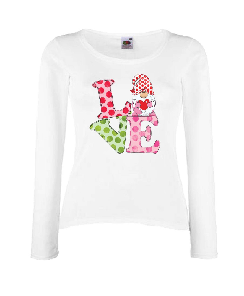 Дамска тениска Свети Валентин Love Gnome Valentine's 3 Дамска тениска Свети Валентин Love Gnome Valentine's 3