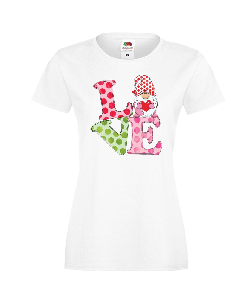 Дамска тениска Свети Валентин Love Gnome Valentine's 3 Дамска тениска Свети Валентин Love Gnome Valentine's 3