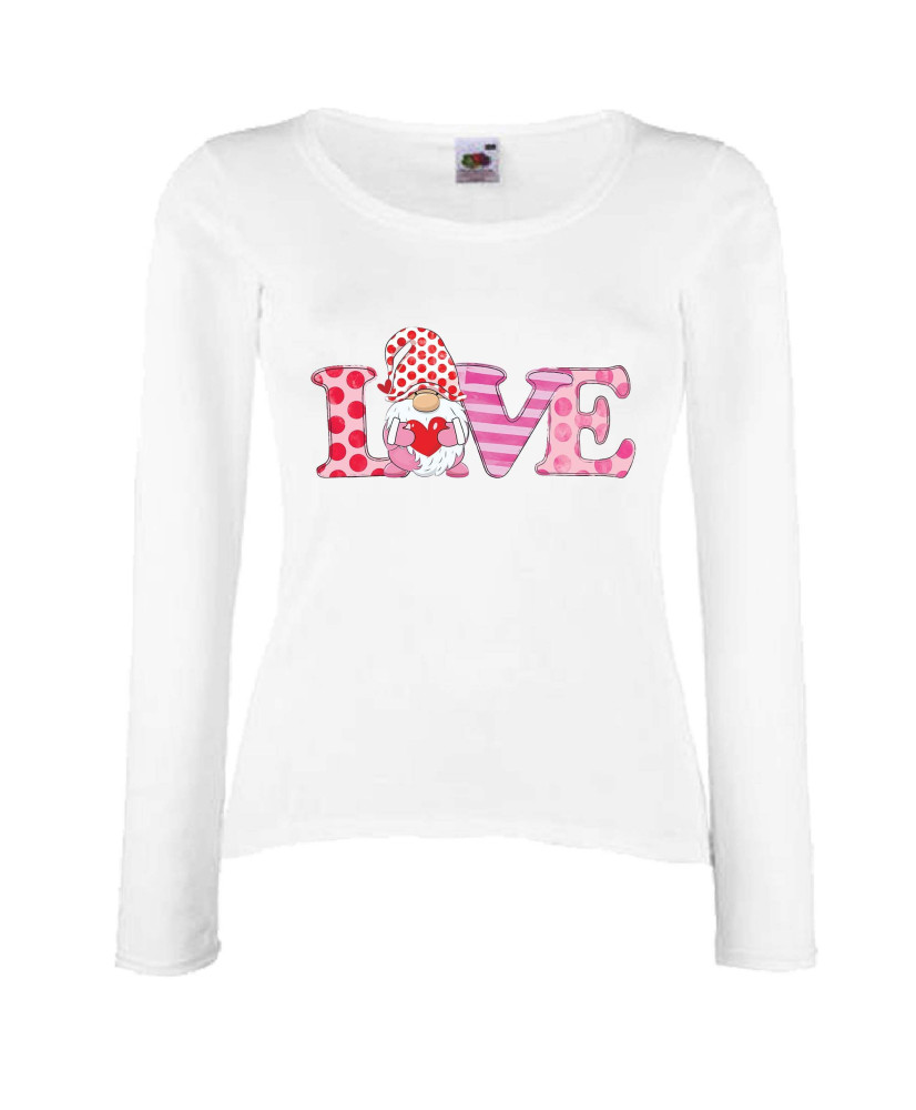 Дамска тениска Свети Валентин Love Gnome Valentine's 4 Дамска тениска Свети Валентин Love Gnome Valentine's 4