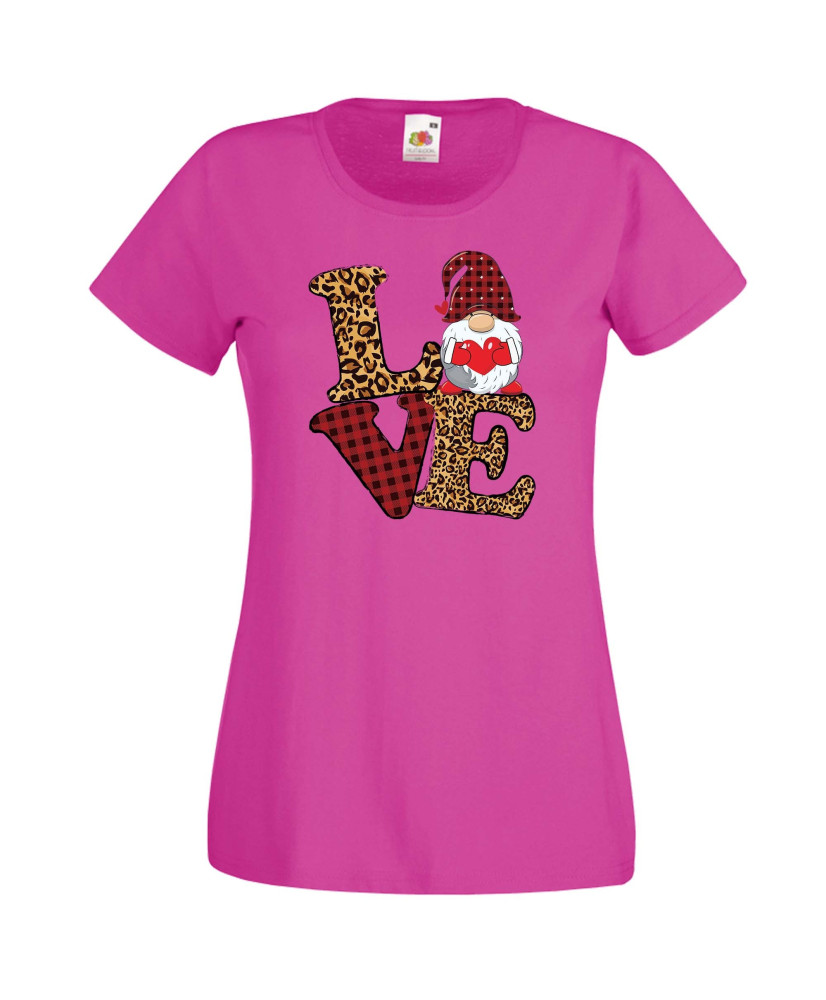 Дамска тениска Свети Валентин Love Gnome Valentine's 1 Дамска тениска Свети Валентин Love Gnome Valentine's 1