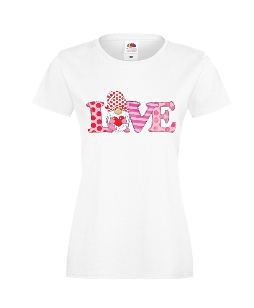 Дамска тениска Свети Валентин Love Gnome Valentine's 4 Дамска тениска Свети Валентин Love Gnome Valentine's 4