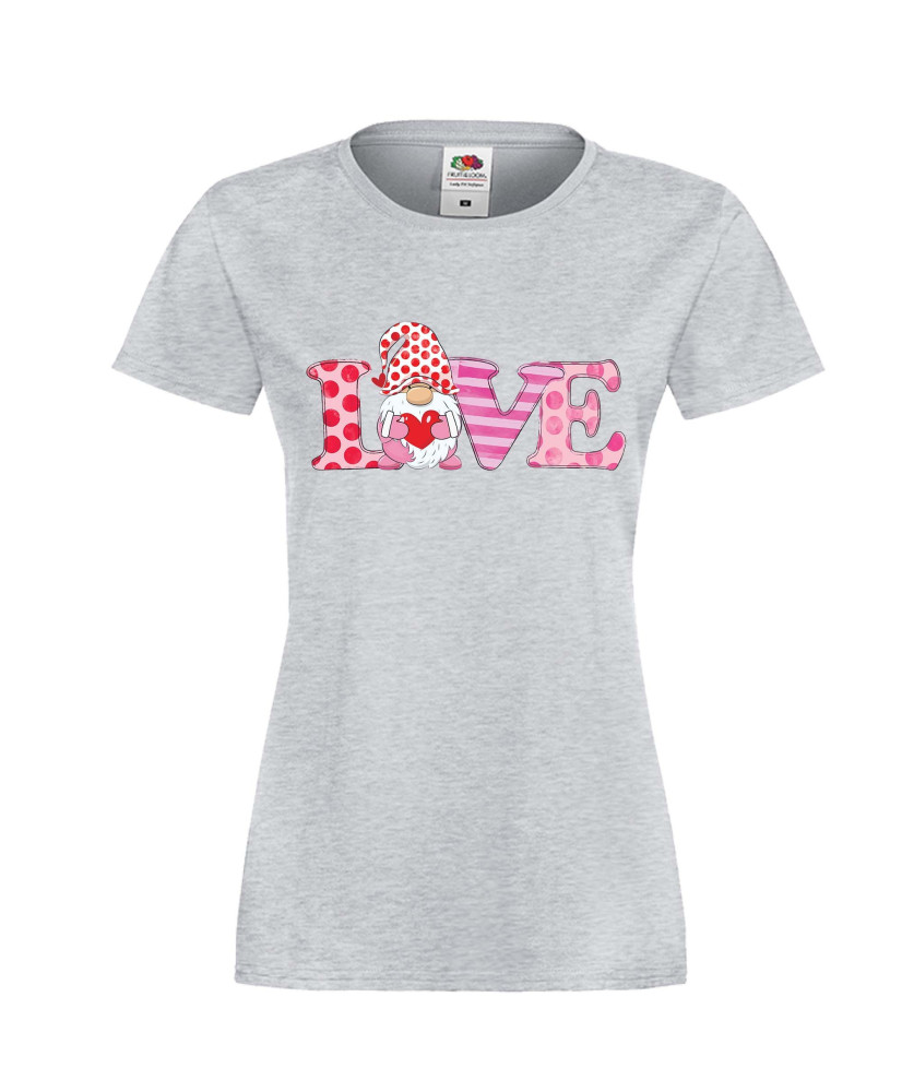 Дамска тениска Свети Валентин Love Gnome Valentine's 4 Дамска тениска Свети Валентин Love Gnome Valentine's 4