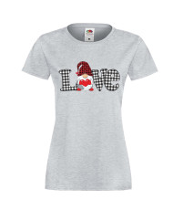 Дамска тениска Свети Валентин Love Gnome Valentine's 6