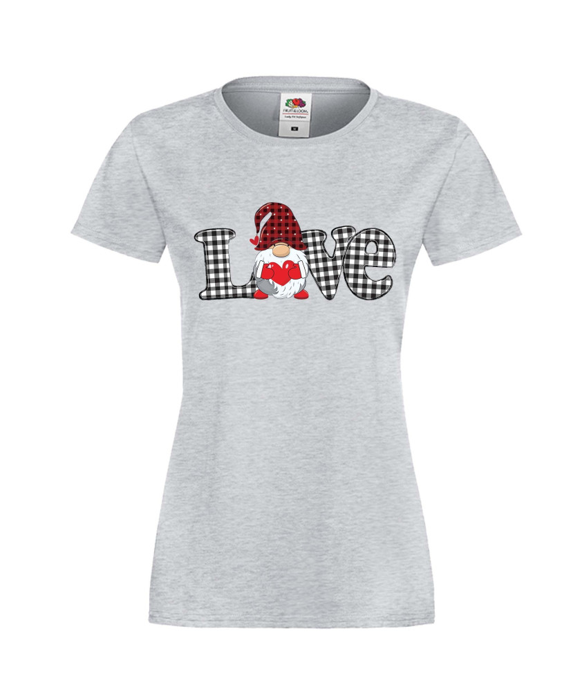 Дамска тениска Свети Валентин Love Gnome Valentine's 6 Дамска тениска Свети Валентин Love Gnome Valentine's 6