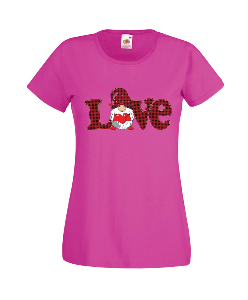 Дамска тениска Свети Валентин Love Gnome Valentine's 5 Дамска тениска Свети Валентин Love Gnome Valentine's 5