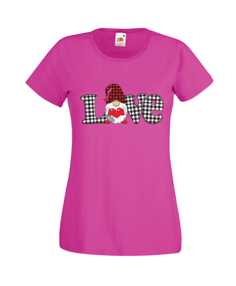Дамска тениска Свети Валентин Love Gnome Valentine's 6