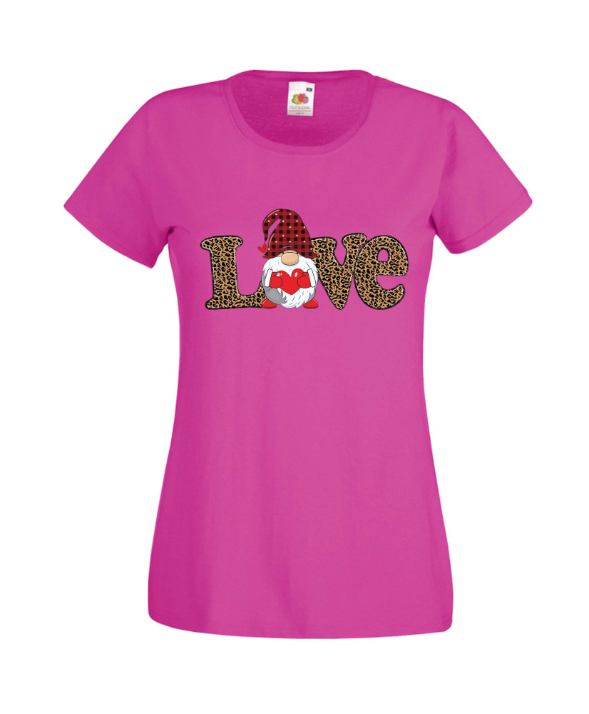 Дамска тениска Свети Валентин Love Gnome Valentine's 7 Дамска тениска Свети Валентин Love Gnome Valentine's 7