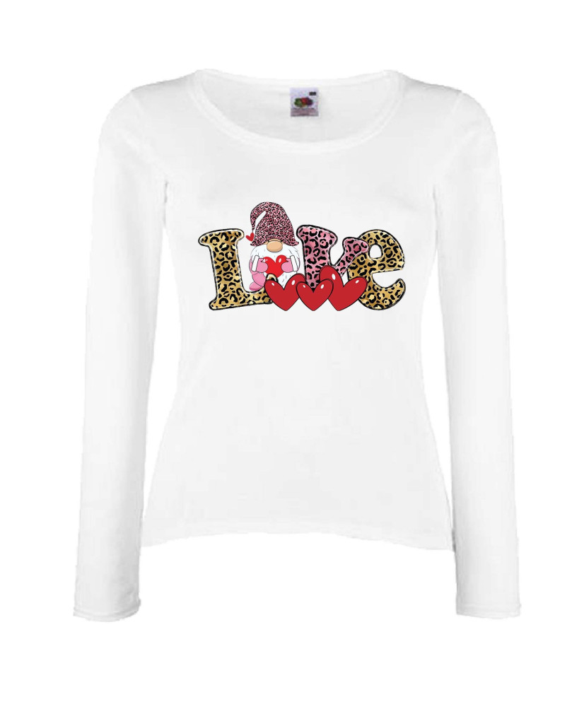 Дамска тениска Свети Валентин Love Gnome Valentine's 12 Дамска тениска Свети Валентин Love Gnome Valentine's 12