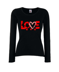 Дамска тениска Свети Валентин Love Grunge 1