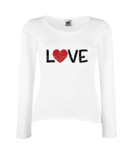 Дамска тениска Свети Валентин Love Grunge 2