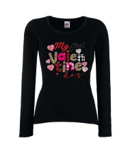 Дамска тениска Свети Валентин My 1st Valentine Day 1